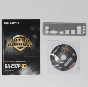 Gigabyte GA-Z97P-D3 - SET ATX Blende Slotblende IO Shield Handbuch CD (#2830) - Afbeelding 1 van 1