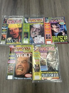 FANGORIA MAGAZINES # 130,131,132,133,134 WOLF PHANTASM THE STAND BRAINSCAN VG - Picture 1 of 1
