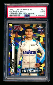 2020 Topps Chrome Sapphire F1 #200 George Russell RC 70° rifrattore #10/70 PSA 9 - Foto 1 di 2