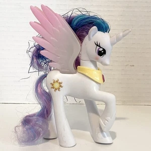 My Little Pony Princess Celestia Bianco Spazzolabile Capelli Glitter Tinsel 5" - Foto 1 di 7