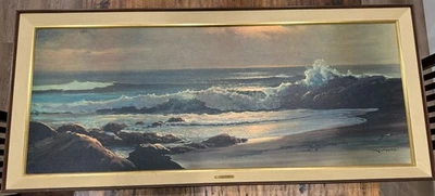 ROBERT WOOD THE SURF PAINTING REPRINT Framed - Image 1 of 4