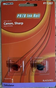 Box of 6 Porelon PR78 Ink Rolls Black/Red for Canon & Sharp Calculators – New - Afbeelding 1 van 2