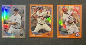 2013 Topps Chrome Refractors Nelson Cruz, Craig kimbrel, Youkilis, & Cespedes - Picture 1 of 9