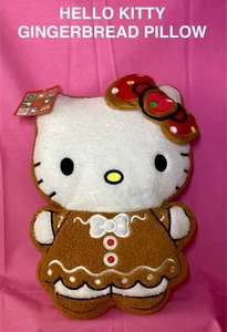 Hello Kitty Lebkuchen Weihnachten Plüsch Sherpa Kissen 15 Zoll Neu 2025 - Bild 1 von 2