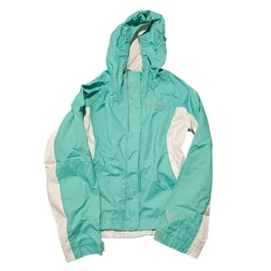Columbia Kids' XS (6/6X) Switchback II Rain Jacket Hooded Turquoise White - Picture 1 of 8