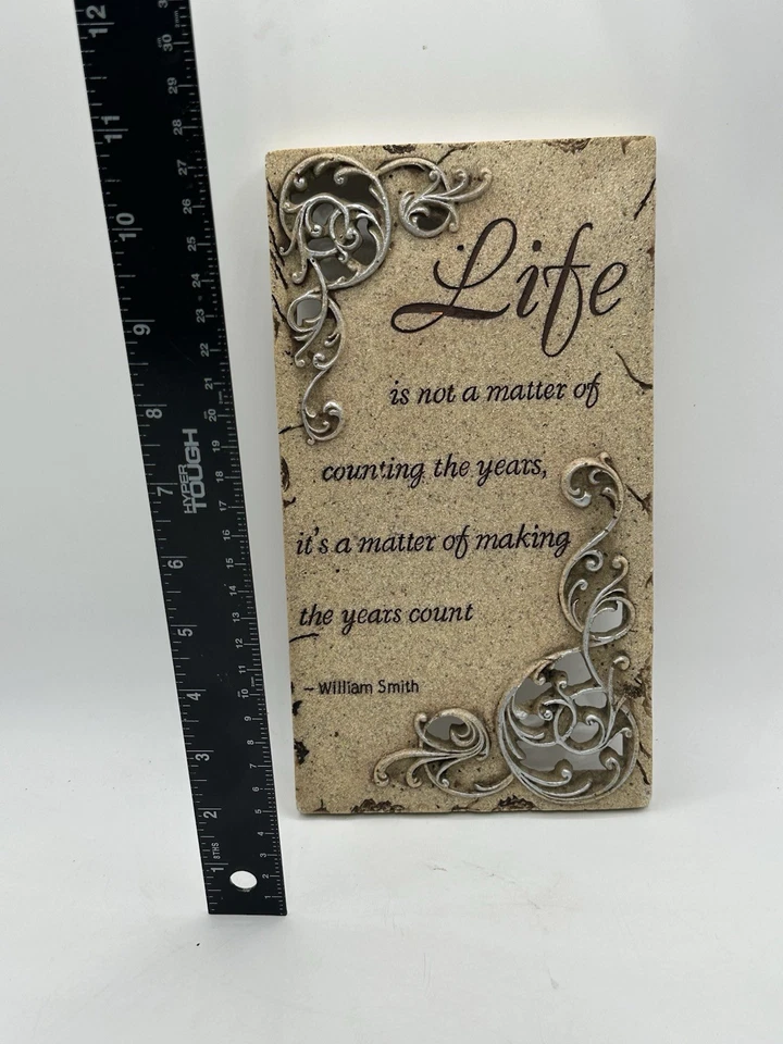 Placa de pared inspiradora - Cita de William Smith "La vida no es un asunto" Foto 1 de 1