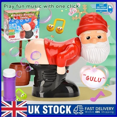New Christmas Funny Bubble Blowing Santa Farting Electric Toy with Light+Music🫧 - Image 1 of 4