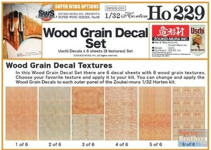 ZKMD28854 1:32 Zoukei-Mura Wood Grain Decal Set for Horten Ho 229 - Picture 1 of 1
