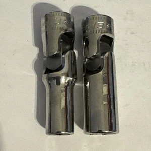 Snap On 3/8 Antrieb 10 mm & 13 mm tief drehbar Chrom Steckschlüssel 6 Punkt Flankenantrieb NEU - Bild 1 von 5