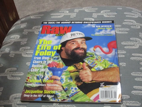 WWF Raw Magazine January 2001 01/01 Mick Foley Jacqueline Poster Included WWE Cover