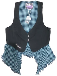 Bershka BSK Casual Collection Women's Checkered Sleeveless Top - Foto 1 di 3