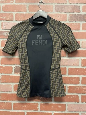 Размер S/38EU - Fendi FF Jacquard монограмма Athletic производительности Топ 100% подлинный - Изображение 1 из 4