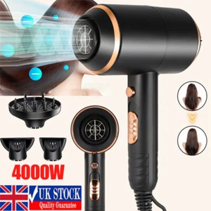 4000W Fast Dry Dryer Ionic Diffuser Hair Dryer Salon for Curly & Straight Hair- - Picture 1 of 13