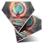 2 x Diamond Stickers 7.5 cm - Fantasy Portal Digital Gamer  #14038