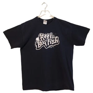 Vtg Reel Big Fish Band Graphic Tshirt Tee Shirt Black Cotton Ska Punk Music Sz L - Picture 1 of 3