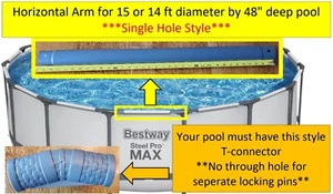 Bestway Horizontal Arm Steel Pro Max 15 or 14 feet OD arm has 1 hole on each end - Picture 1 of 6