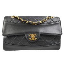 Chanel Black Lambskin Single Flap Shoulder Bag 112015
