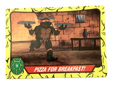 TMNT (1989) TOPPS Card: #9 Pizza For Breakfast - Teenage Mutant Ninja Turtles