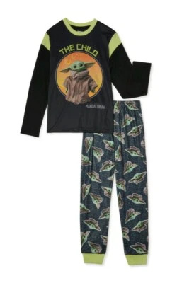 NWT 2-Piece Boys 10-12 Star Wars Yoda The Child Mandalorian Polyester Pajama Set - Image 1 of 4