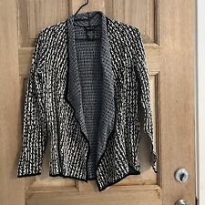 Nic+Zoe cardigan sweater open front black and white size s