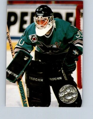 HOCKEY CARDS 1991 PRO SET PLATINUM SAN JOSE SHARKS GOALIE JEFF HACKETT  NO365  - Image 1 of 2