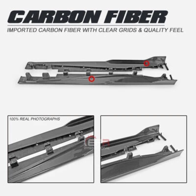 For Lexus LC 500 URZ100 (17.03 Onwards) TM Type Side Skirts (2Pcs) Carbon Fiber - Imagen 1 de 4