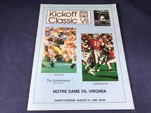 PROGRAMA NOTRE DAME VS VIRGINIA 31 DE AGOSTO 1989 P3-93 - Imagen 1 de 7