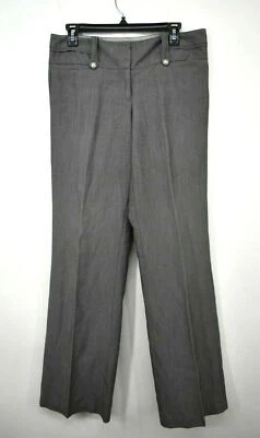 Tracy Evans Womens Gray Straight Leg High Waist Stretch Casual Business Pants 7 - Image 1 of 4