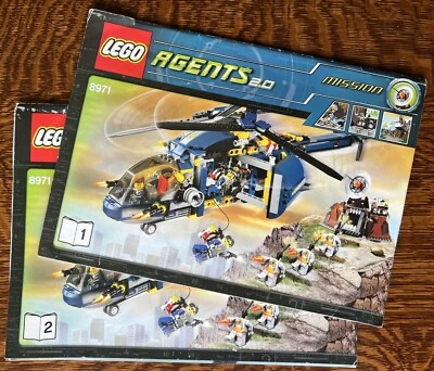 LEGO Agentes 8971 UNIDAD DE DEFENSA AÉREA Libro de instrucciones Manuales #1 y #2 Foto 1 de 2