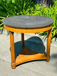 Vintage Kittinger Buffalo Heirloom Side Table with Stone Top - Picture 1 of 7