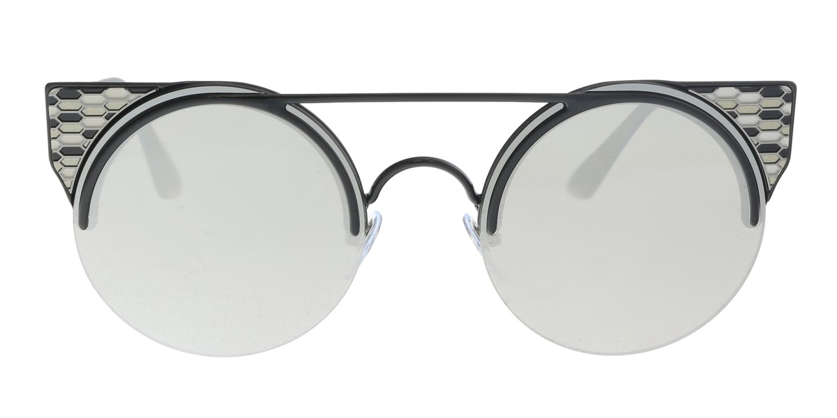 NEW Bvlgari Bv6088 silver mirror Sunglasses Bulgari Matte Pale Gold Cat eye BV6088 202218 Sunglasses  main image 2