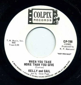 When You Take More Than You Give / Falling Sugar Kelly And Gail 45 RPM - Picture 1 of 1