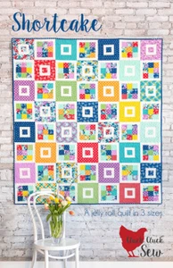 Quilt Pattern SHORTCAKE Moda CLUCK CLUCK SEW Jelly Roll Friendly 3 SIZES - Picture 1 of 6