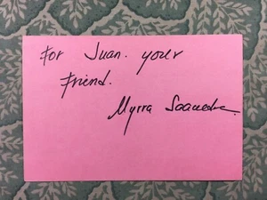 Myrra Saavedra - MEXICAN CINEMA - Amar sin límites - Secretos - Autographed 1983 - Picture 1 of 2