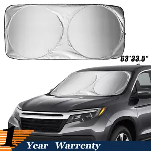 Foldable Car Windshield Sun Visor Sunshade Window UV Sun Block For SUVs Pickups - Picture 1 of 7