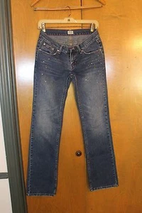 Damen GUESS Medium Wash Jeans mit Kristallmuster, Gr. 26 - Bild 1 von 5
