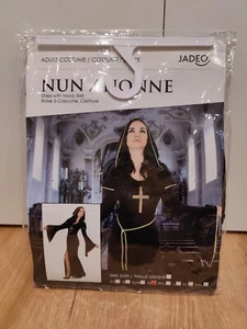 Nonnen-Damenkostüm Ordensschwester schwarz-gold Fastnacht Karneval- Gr. M  - Bild 1 von 2