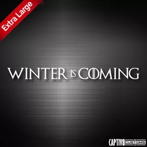 XL Winter is Coming - 50cm White Game of Thrones Vinyl Sticker - Picture 1 of 1