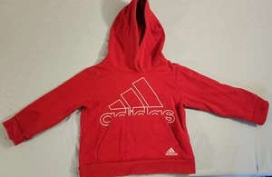 Adidas Kids 3t/3tl/3alt Red Pullover Hoodie Sweatshirt - Picture 1 of 7