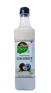 Deshi Drops Pure & Unrefined Cold Pressed Virgin Coconut Oil | 1 Ltr. - Picture 1 of 2