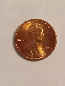 1984 Lincoln Penny Cent Doubling Errors SHINY RED. .$.01 U.S. Coin - Picture 1 of 7