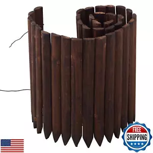 Garden Edging Border Wood Fence for Yard Patio Path Decorative Landscape Edgi - Picture 1 of 5