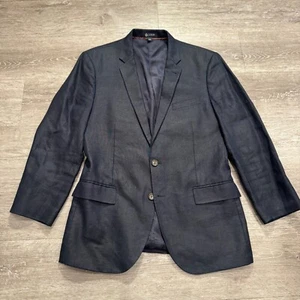 J Crew Sport Coat 44R Mens Ludlow Blue 100% Linen 2 Button Blazer Jacket Preppy - Picture 1 of 12