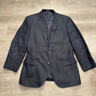 J Crew Sport Coat 44R Mens Ludlow Blue 100% Linen 2 Button Blazer Jacket Preppy - Image 1 of 4