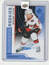 2018-19 SP Game Used Autographs Blue #113 Max Lajoie D Ottawa Senators
