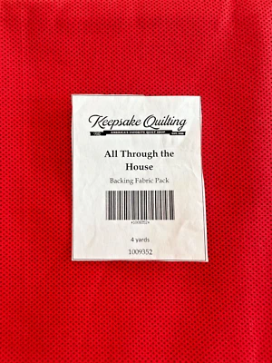 "ALL THROUGH THE HOUSE" BACKING FABRIC PACK 4 YARDS BY KEEPSAKE QUILTING - Image 1 of 3