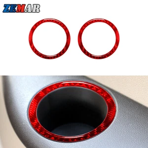 Red Carbon Fiber Cup Holder Ring Trim Cover For Mercedes-Benz R-Class 2009-2012 - Bild 1 von 14