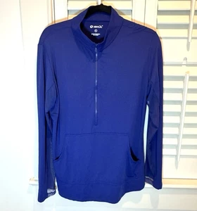 IBKUL Golfshirt blau Größe XL Damen Langarm 1/4 Reißverschluss Mesh Panel - Bild 1 von 12