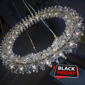 K9 Kristall Kronleuchter Lichtschirm Modern Gold Deckenleuchten Schlafzimmer Wohnzimmer - Bild 1 von 24