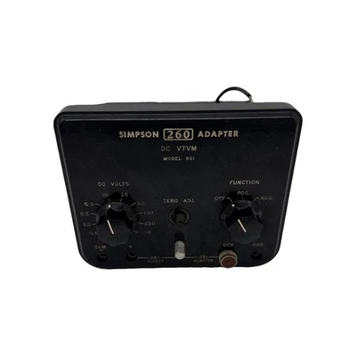 Vintage Simpson 260 VOM DC VTVM Adapter MODEL 651 Electrical Tester - Image 1 of 4